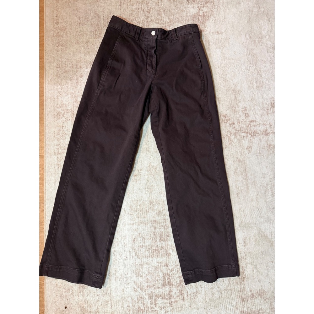 Banana Republic Womens Straight Leg Chino Pants Brown High Rise Size 6